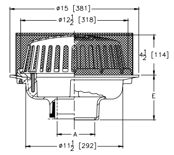 Zurn Z Bs Roof Drain Low Silhouette Dome