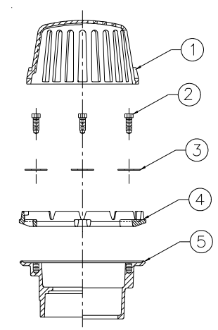 Zurn Z125 8 In. Roof Drain Parts List And Diagram 