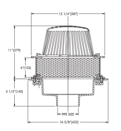 Watts RD-300-85 IRMA Roof Drain Specifications